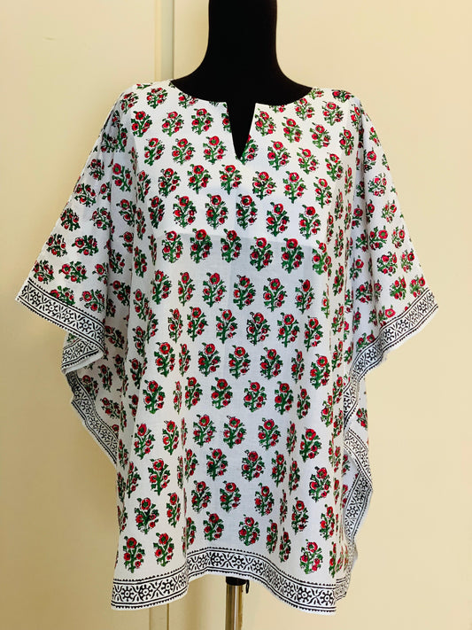Block-Print Poncho-Kurti