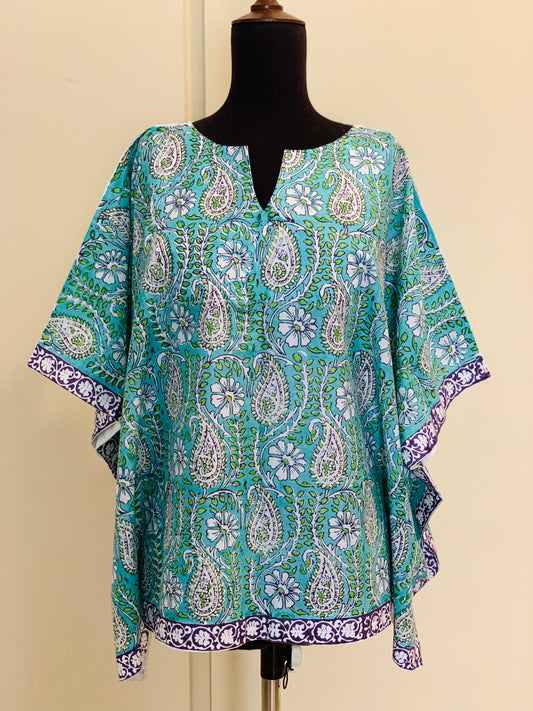 Block-Print Poncho-Kurti