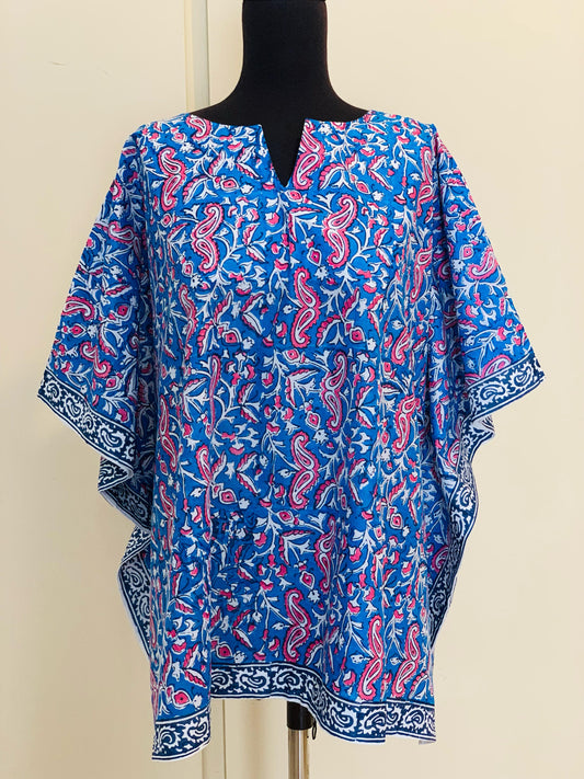 Block-Print Poncho-Kurti