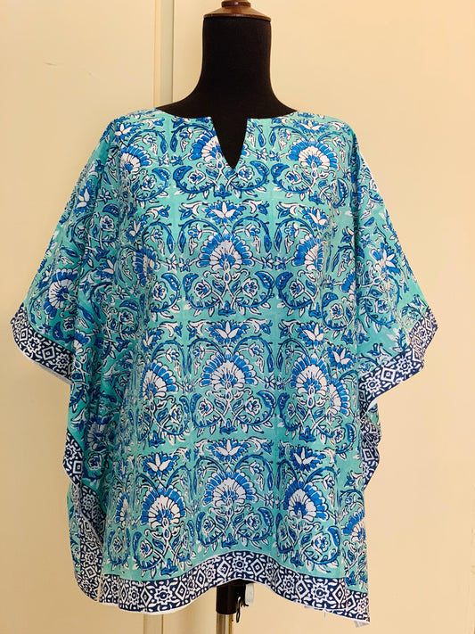 Block-Print Poncho-Kurti