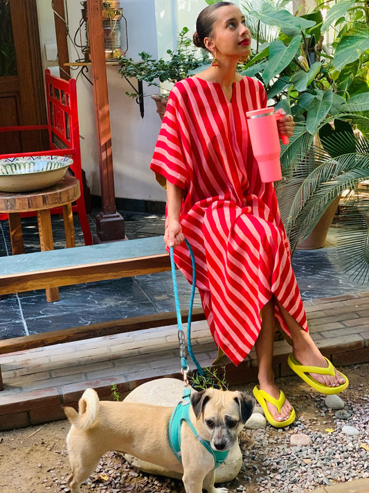 Block-Print Kaftan-Kurta