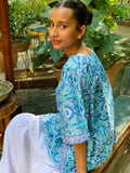 Block-Print Poncho-Kurti
