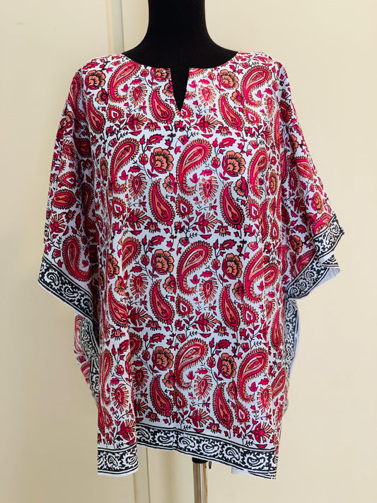 Block-Print Poncho-Kurti