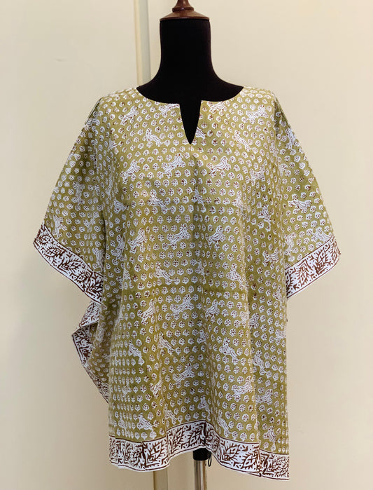 Block-Print Poncho-Kurti