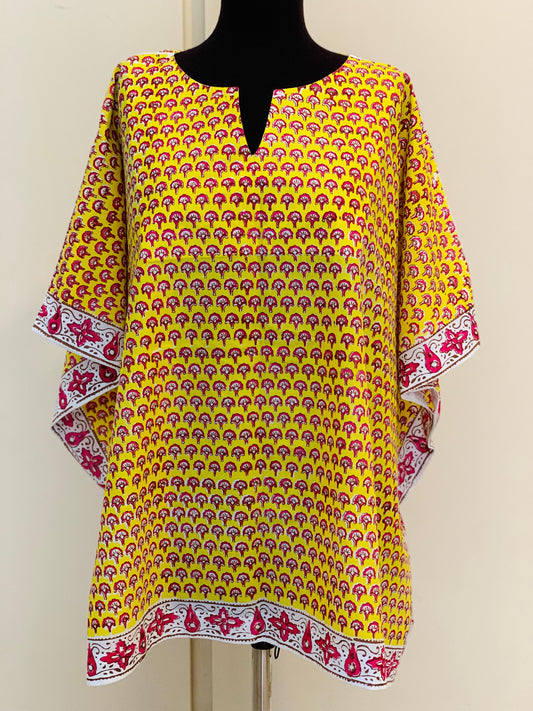 Block-Print Poncho-Kurti