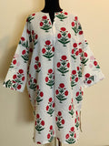 Poppy Block-Print Boxy Kurta