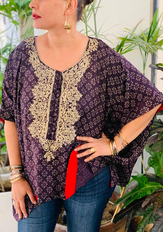 Suneri Poncho Kurti