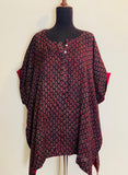 Ajrakh Poncho Kurti