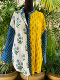 Poppy Block-Print Buttondown