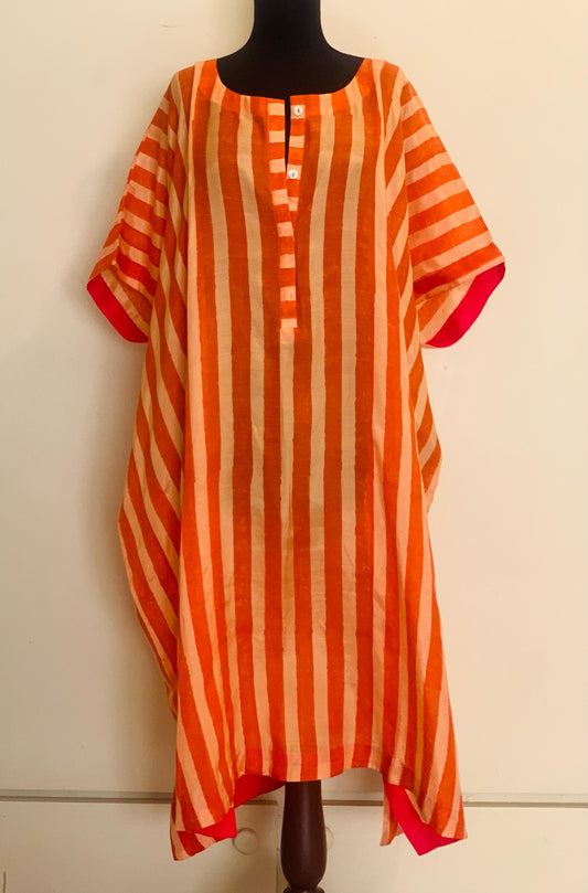 Block-Print Kaftan-Kurta