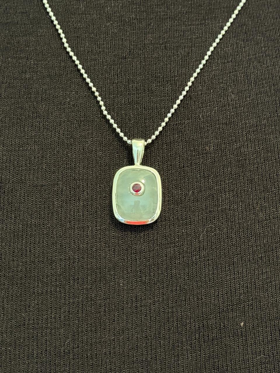 Aquamarine with ruby
