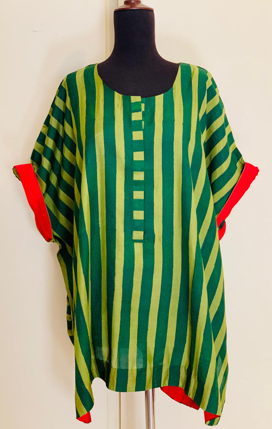 Block-Print Kaftan-Kurti